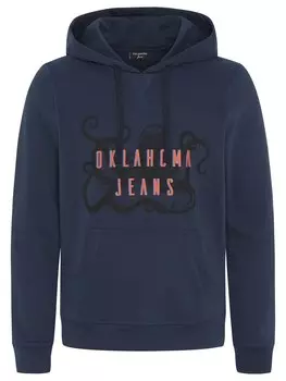 Толстовка Oklahoma Jeans aus Baumwollmix mit Motiv, темно-синий