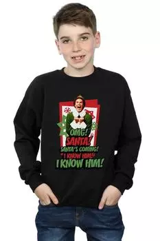 Толстовка OMG Санта Elf, черный