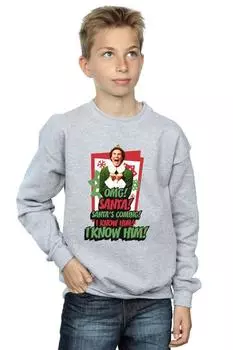 Толстовка OMG Санта Elf, серый