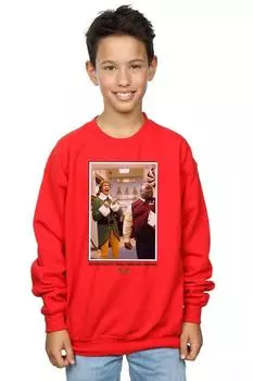 Толстовка OMG Santa Photo Elf, красный