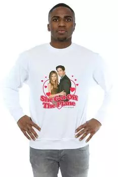 Толстовка «Она сошла с самолета» Friends, белый