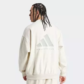 Толстовка One Fleece Longsleeve adidas Originals, цвет cream white mel.