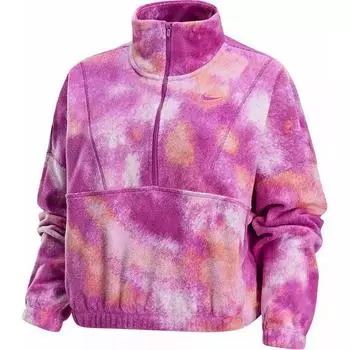 Толстовка One Women's Therma-FIT Oversized 1/2-Zip Fleece Printed Top Nike, мультиколор
