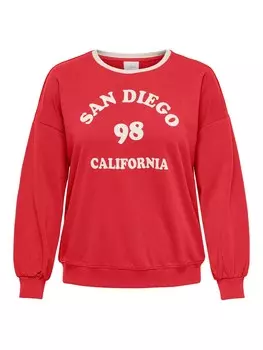 Толстовка ONLY Carmakoma CARDamia, красный