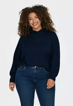 Толстовка ONLY Carmakoma Пышные АЙНФАРБИГЕ, цвет night sky