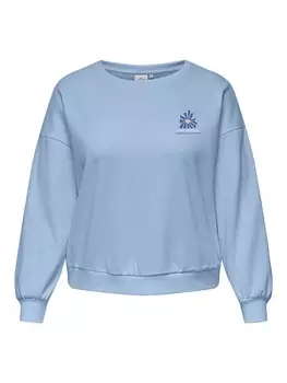 Толстовка ONLY Carmakoma, светло-синий