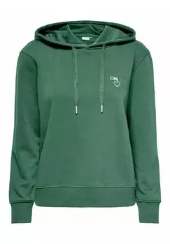 Толстовка ONLY ЛОГОПРИНТ, цвет dark ivy