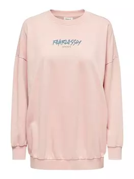Толстовка ONLY Lucinda Authentic, розовый
