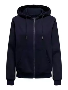 Толстовка Only ONLDAZE L/S ZIP STRING HOOD SWT, синий