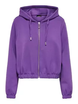 Толстовка Only ONLSCARLETT L/S SATEEN HOOD SWT, фиолетовый