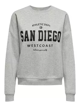 Толстовка ONLY, пятнистый серый