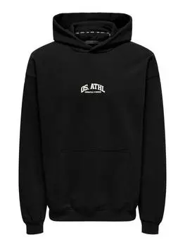 Толстовка Only&Sons Kapuzenpullover Klassischer Hoodie Jersey Sweatstoff, черный