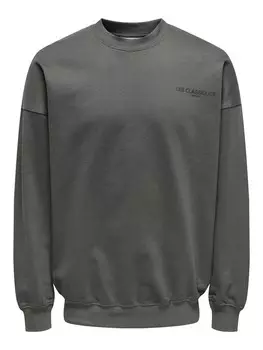Толстовка Only & Sons Les Classiques, темно-серый