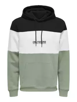 Толстовка ONLY & SONS "ONSBAS REG LOGO SWEAT HOODIE CS", синий