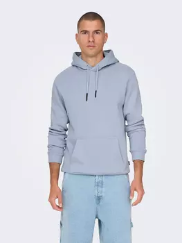 Толстовка ONLY Weicher Kapuzen Pullover Basic Hoodie ONSCERES, светло-синий