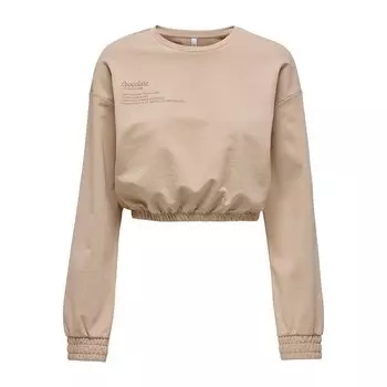 Толстовка Only Zenia Unb Elastic, бежевый