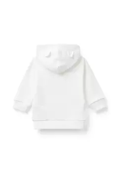 Толстовка OPEN WITH EMBROIDERED BUNNY LOGO United Colors of Benetton, белый