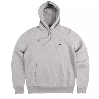 Толстовка organic cotton hoodie Lacoste, серый