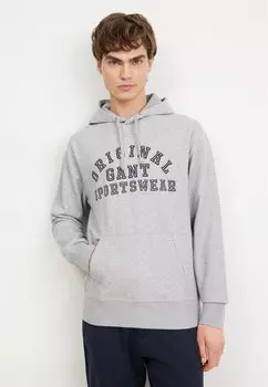 Толстовка ORIGINAL GRAPHIC HOODIE GANT, серый