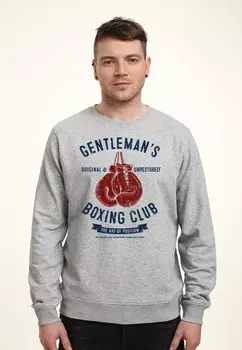 Толстовка ORIGINAL & UNRESTORED BOXING Henry Tiger, цвет Mottled Light Grey