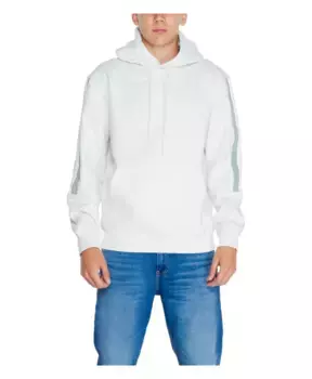 Толстовка осень зима с логотипом ленты Calvin Klein Jeans, белый