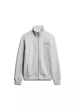 Толстовка - основной спортивный топ с логотипом и воротником-стойкой Superdry., серый