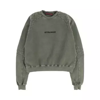 Толстовка Ottolinger Multiline Crewneck, зеленый