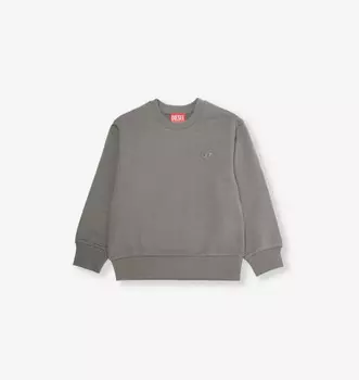 Толстовка Oval-Logo, классического кроя, из хлопкового трикотажа, 6-16 лет Diesel, серый