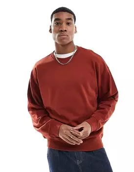 Толстовка oversize цвета ржавчины New Look