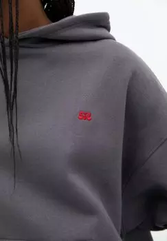 Толстовка OVERSIZE LOGO PULL&BEAR, темно-серый