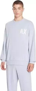 Толстовка Oversized Capsule Crew Neck Armani Exchange, цвет Blue Fog