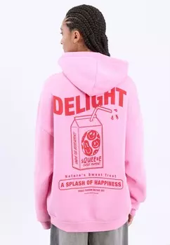 Толстовка OVERSIZED JUICE BOX BACK GRAPHIC HOODIE UNISEX YOURTURN, розовый