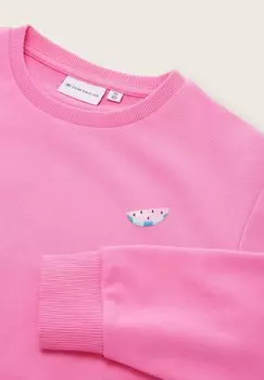 Толстовка Oversized TOM TAILOR, смарт-розовый