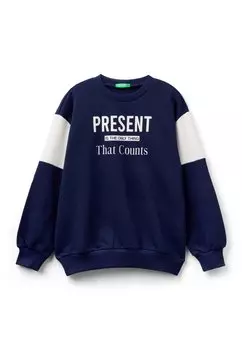 Толстовка OVERSIZED United Colors of Benetton, цвет blue