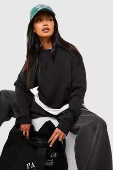 Толстовка оверсайз boohoo, черный