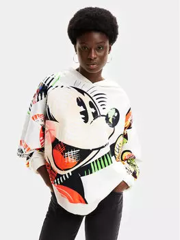 Толстовка оверсайз Desigual, белый