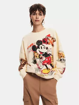 Толстовка оверсайз Desigual, бежевый
