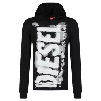 Толстовка оверсайз Diesel, черный