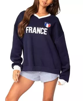 Толстовка оверсайз Edikted, синий