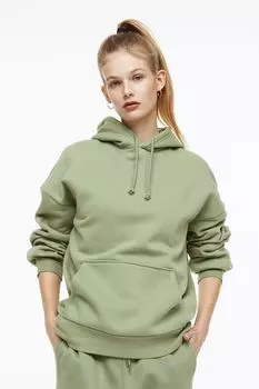 Толстовка оверсайз H&amp;M, хаки зеленый