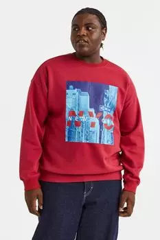 Толстовка оверсайз H&amp;M, красный/нью-йорк