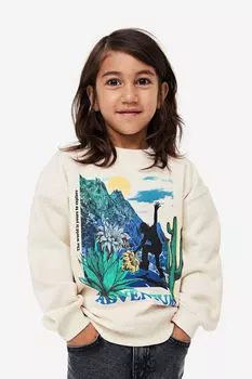 Толстовка оверсайз H&M, белый