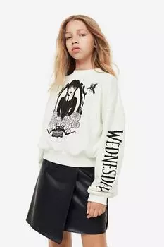 Толстовка оверсайз H&M, белый