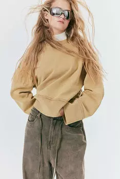 Толстовка оверсайз H&M, бежевый