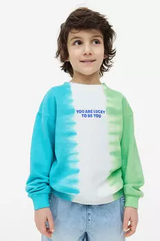 Толстовка оверсайз H&M, бирюзовый
