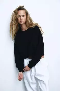 Толстовка оверсайз H&M, черный