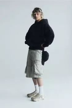 Толстовка оверсайз H&M, черный