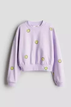 Толстовка оверсайз H&M, фиолетовый