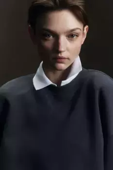 Толстовка оверсайз H&M, серый