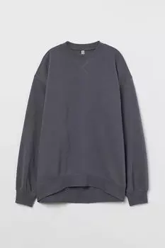 Толстовка оверсайз H&M, серый